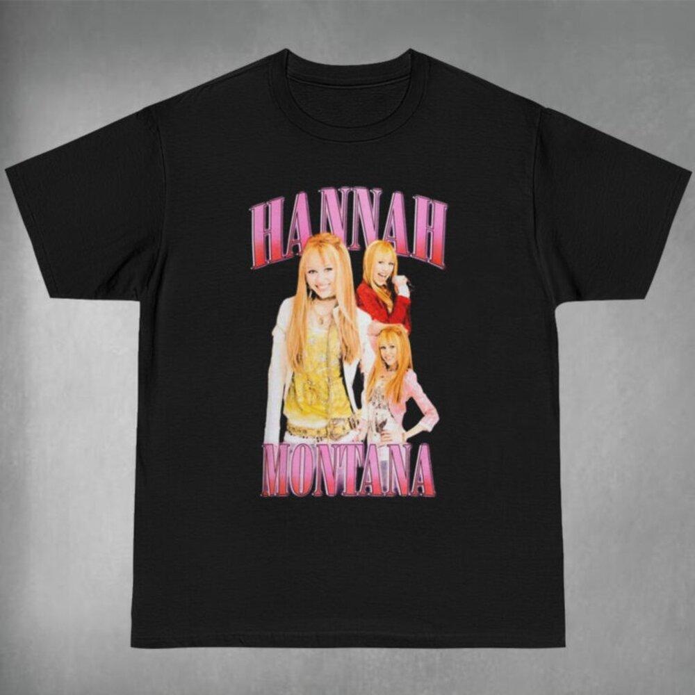 Camiseta Hannah Montana Manga Corta Retro Music Fan Graphic Collector Gift 05
